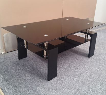 Picture of Onyx Coffee Table Black Tempered Glass (1100mmX600mm)