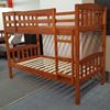 Picture of Miki Bunk Bed with Drawers and Mattresses Single Solid Hardwood Oak