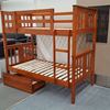 Picture of Holly King Single Bunk Bed Solid Hardwood Antique Oak Malaysian Made