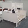 Picture of Emily Higher Grade Solid Hardwood Bunk Bed with Mattresses– Double Single (White)