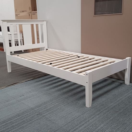 Picture of Grace  Single Bed Solid Hardwood White Malaysian Made