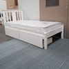 Picture of Grace King Single Bed Solid Hardwood White Malaysian Made