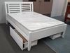 Picture of Jolie Queen Bed Solid Hardwood White Colour Malaysian Made