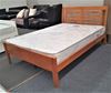 Picture of Jolie Queen Bed Solid Hardwood Honey Oak Colour Malaysian Made