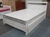 Picture of Flora Double Bed Solid Hardwood White Colour Malaysian Made