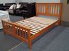 Picture of Holly Double Bed Solid Hardwood Honey Oak Malaysian Made