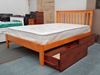 Picture of SH1 Double Bed Solid Hardwood Honey Oak Colour Malaysian Made