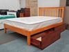 Picture of SH1 Queen Bed Solid Hardwood Honey Oak Colour Malaysian Made