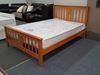 Picture of Holly Queen Bed Solid Hardwood Antique Oak Colour Malaysian Made