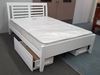 Picture of Jolie Double Bed Solid Hardwood White Colour Malaysian Made