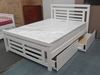 Picture of Ashley  Double Bed Solid Hardwood White Malaysian Made