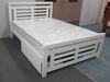 Picture of Ashley  Double Bed Solid Hardwood White Malaysian Made