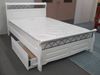 Picture of Flora King Bed Solid Hardwood White Colour Malaysian Made