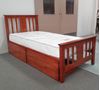 Picture of Holly Single Bed Solid Hardwood Antique Oak Malaysian Made