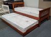 Picture of Cooper Single Bed Solid Hardwood with Pop Up Trundle Oak Malaysian Made