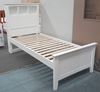 Picture of Kaylee King Single Bed Box Headboard Solid Hardwood White Malaysian Made