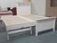 Picture of Kaylee King Single Bed Box Headboard Pop up Trundle White Malaysian Made