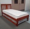 Picture of Grace Single Bed with Trundle Mattresses Solid Hardwood Oak Malaysian Made