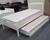 Picture of Chloe Single Bed Adjustable Base Height with Trundle Mattresses White Malaysian Made