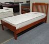Picture of Chloe Single Bed with Mattress Adjustable Base Height Antique Oak Malaysian Made