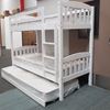 Picture of Miki  Higher Bunk Bed Single Solid Hardwood White Malaysian Made