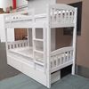 Picture of Miki Higher Bunk Bed Single with Drawers Solid Hardwood White Malaysian Made