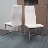 Picture of Mila Dining Chair White PU Leather Chrome Legs Semi Assembled (Clearance)