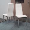 Picture of Mila White PU Leather Dining Chair with Chrome Legs – Brand New Clearance