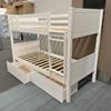 Picture of Yoko Bunk Bed with Mattresses White Single Solid Panels Malaysian Made