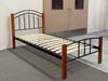 Picture of Jenny Single Bed Solid Construction Antique Oak-Black Malaysian Made