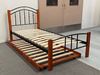 Picture of Jenny Single Bed with Mattress Solid Construction Oak-Black Malaysian Made