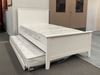 Picture of Eddie King Single Bed  with Trundle Solid Hardwood White Malaysian Made