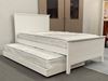 Picture of Eddie King Single Bed with Pop Up Trundle Solid Hardwood White Malaysian Made