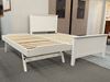Picture of Eddie King Single Bed with Pop Up Trundle Mattresses Solid Hardwood White Malaysian Made