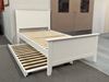 Picture of Eddie King Single Bed  with Trundle Mattresses Solid Hardwood White Malaysian Made