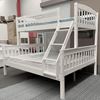 Picture of Miki Solid Hardwood Bunk Bed with Drawers & Mattresses– Double Single (White)