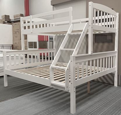 Picture of Miki Double Bunk Bed Solid Hardwood White Colour Malaysian Made