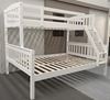 Picture of Miki Queen Bunk Bed with Mattresses Solid Hardwood White Colour