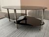 Picture of Flint Coffee Table Black Tempered  Glass  Oval Shape (990mmX590m)