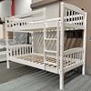 Miki Higher King Single Hardwood Bunk Bed in White – Sleek & Durable
