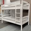 Miki Higher King Single Hardwood Bunk Bed with Mattresses in White – Sleek & Durable