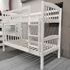 Miki Solid Hardwood Bunk Bed in Single Size with White Finish – Premium Durable Design