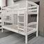 Miki Solid Hardwood Bunk Bed in Single Size with White Finish – Premium Durable Design