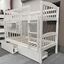 Picture of Miki Bunk Bed Single with Drawers Solid Hardwood White Malaysian Made