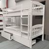 Picture of Miki Solid Hardwood Bunk Bed with Drawers– Single (White) | Premium & Durable Design