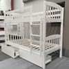 Picture of Miki Solid Hardwood Bunk Bed with Mattresses– Single (White) | Premium & Durable Design