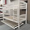 Picture of Miki Solid Hardwood Bunk Bed with Mattresses– Single (White) | Premium & Durable Design