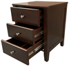 Picture of Lasalle Bedside Table 3 Drawer Fully Assembled Chestnut Malaysian Made (22.5 kg Weight)