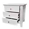 Picture of IVY Bedside Table 3 Drawer Fully Assembled White Malaysian (22.5kg Weight)