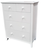 Picture of IVY Tallboy 5 Drawer Fully Assembled White Malaysian Made (65kg Weight)